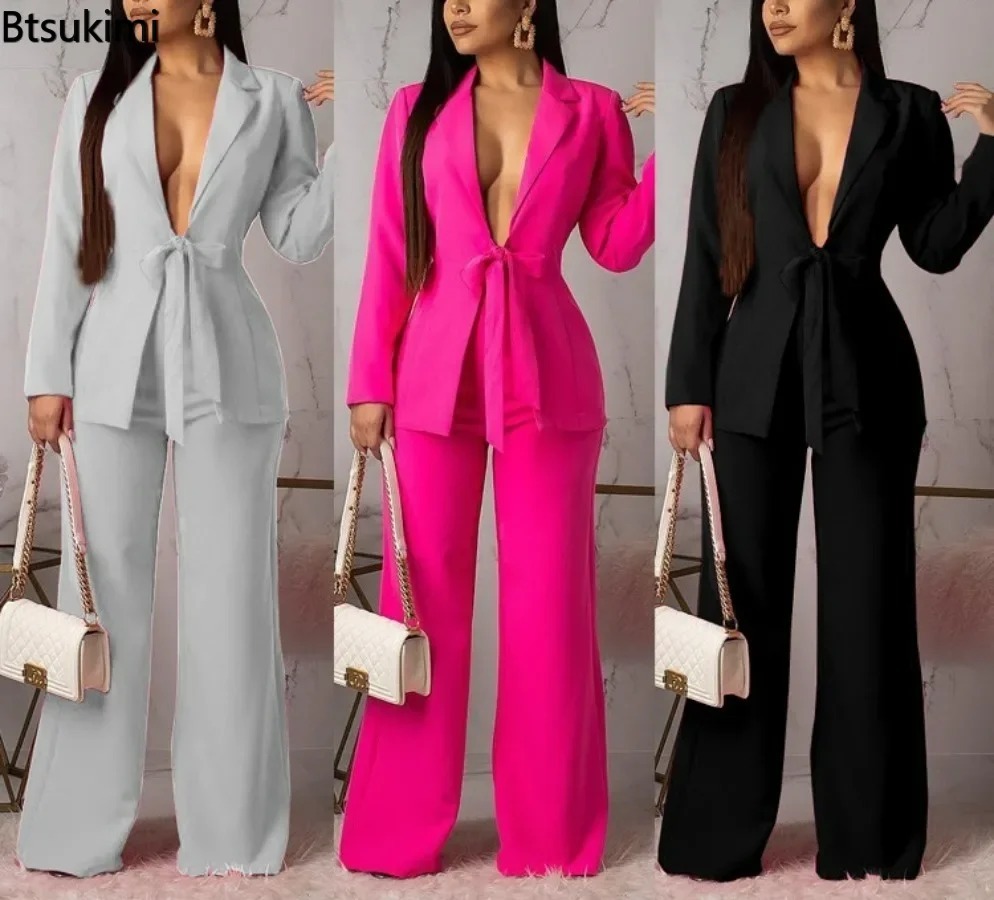 Women Formal Wear Blazers - Nouvel ensemble tailleur-pantalon 2 pièces pour