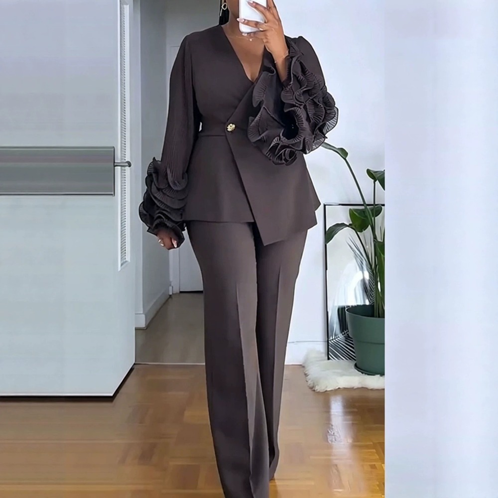 Formal Attire Woman - Costume pantalon 2 pièces pour femme,