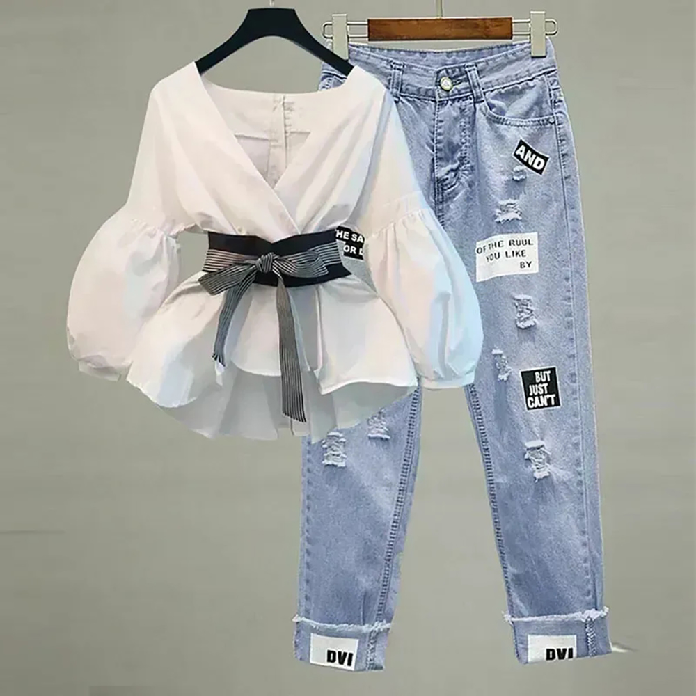 Femmes élégant col en v rayure - Women Formal Wear Tops avis et prix
