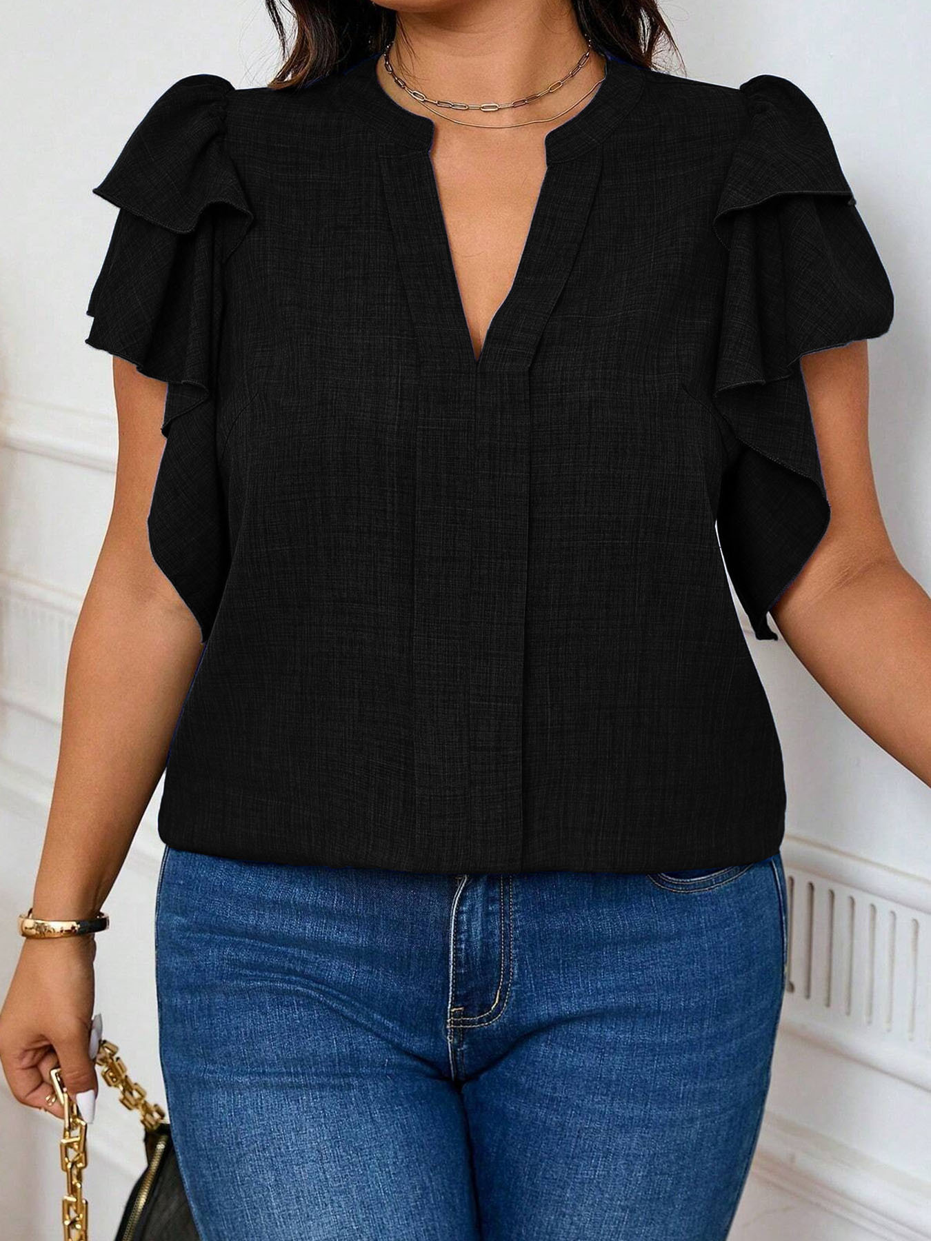 Chemisier élégant à manches ét - Women'S Formal Wear Blouse avis et prix