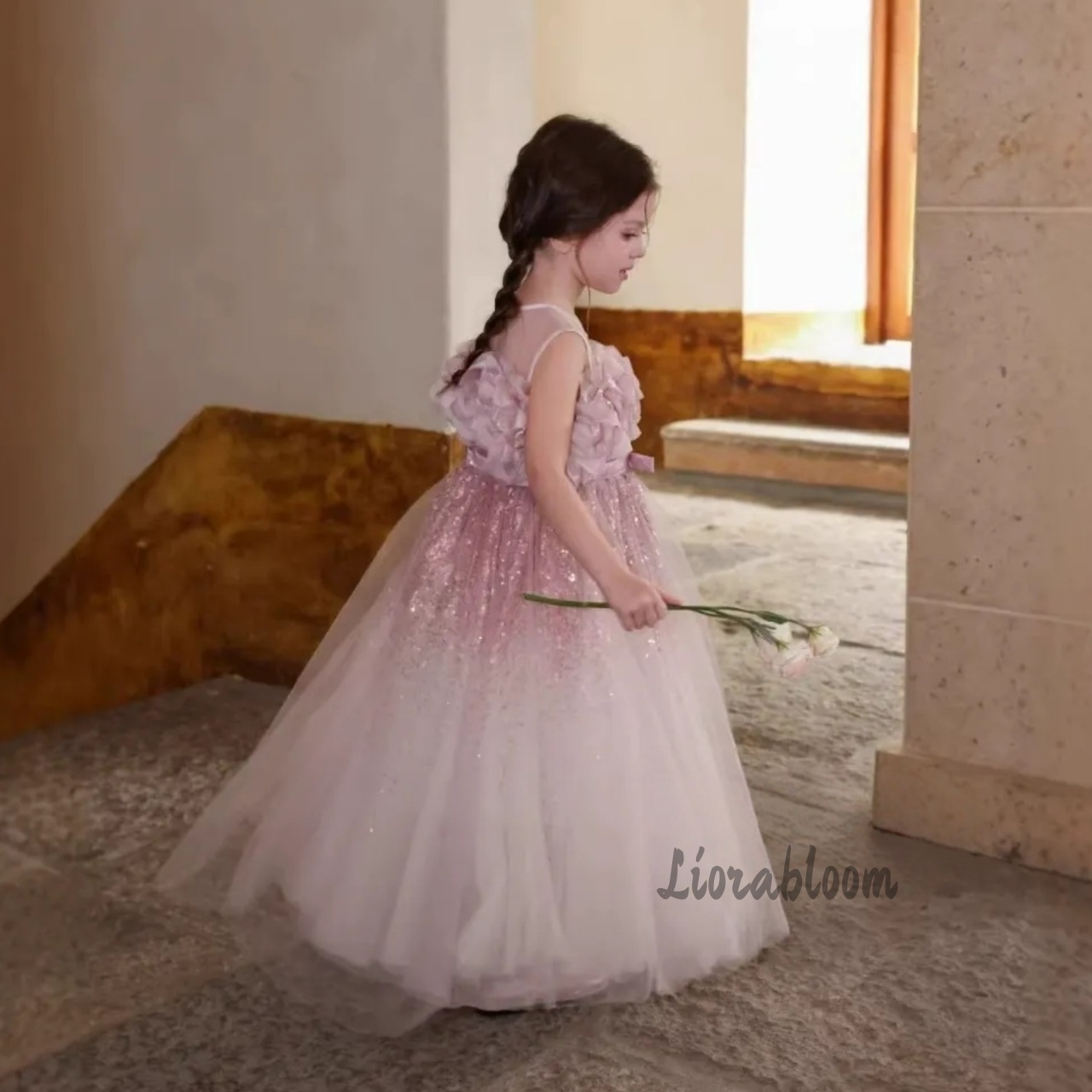 Robe de cérémonie rose ondulée - Formal Attire Woman avis et prix