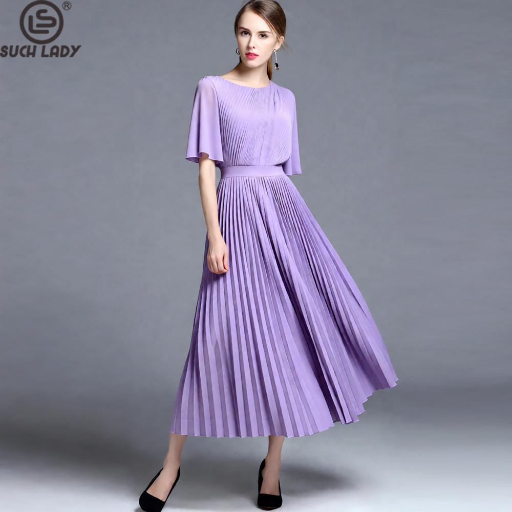 Robe midi plissée à manches ca - Women'S Formal Wear Wedding Guest avis et prix