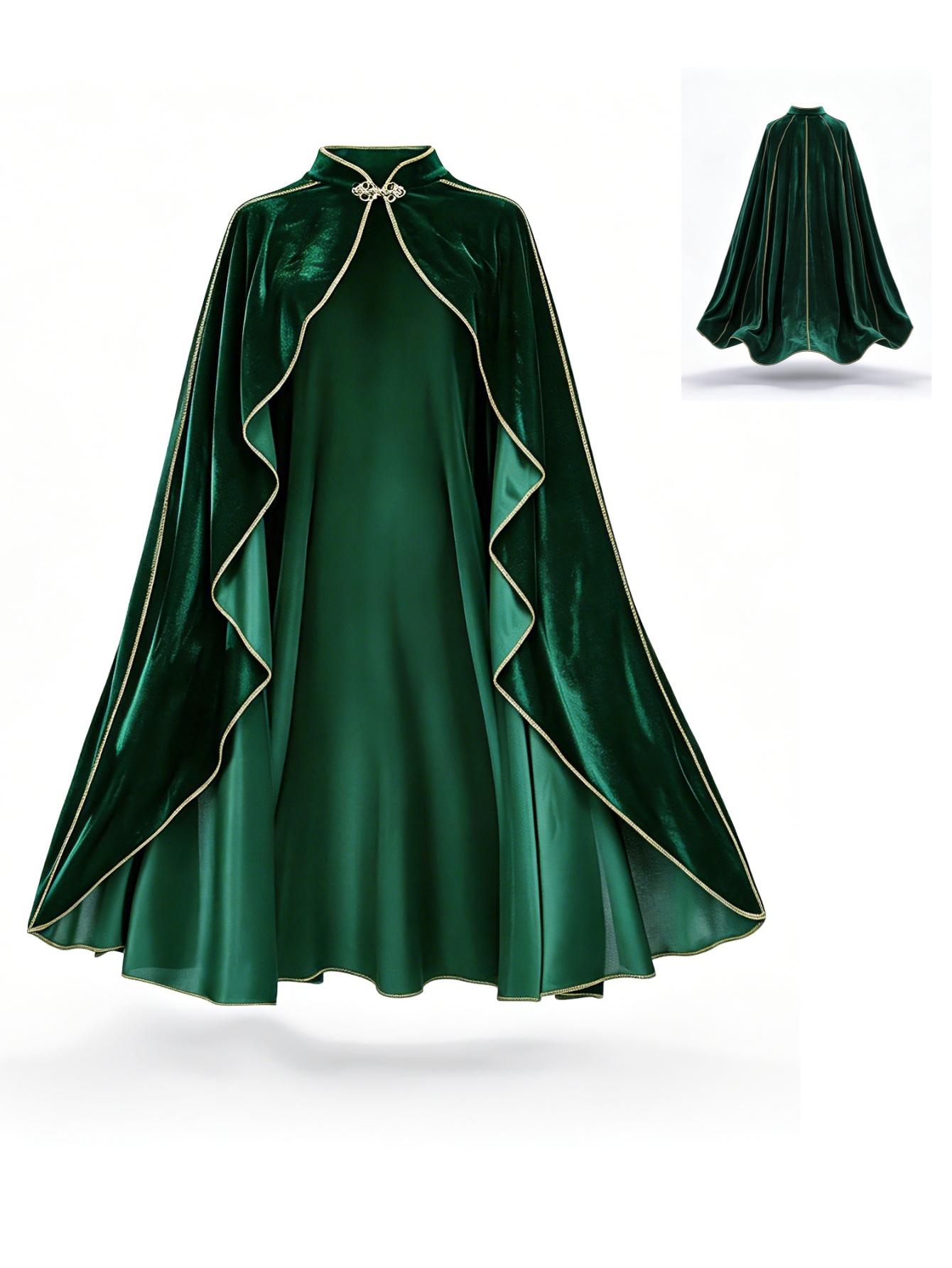 Cape vintage en velours vert p - Vintage Women'S Formal Wear avis et prix