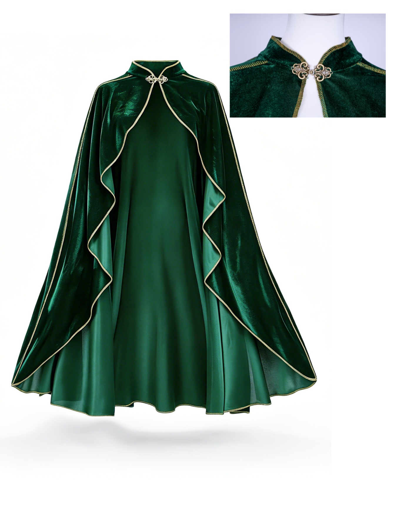 Cape vintage en velours vert p - Vintage Women'S Formal Wear avis et prix