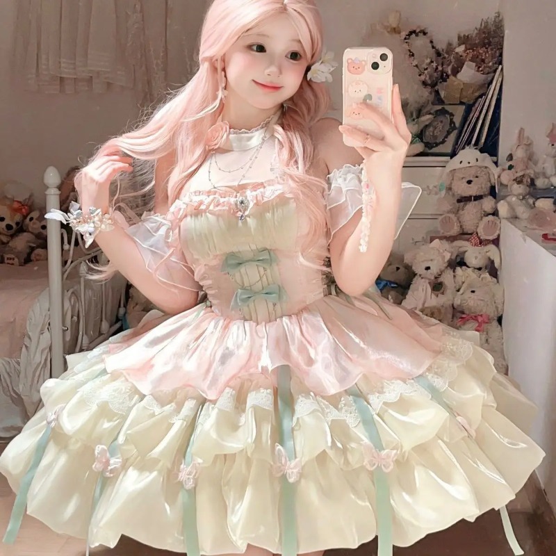 Kawaii – robe Lolita en dentel - Vintage Women'S Formal Wear avis et prix