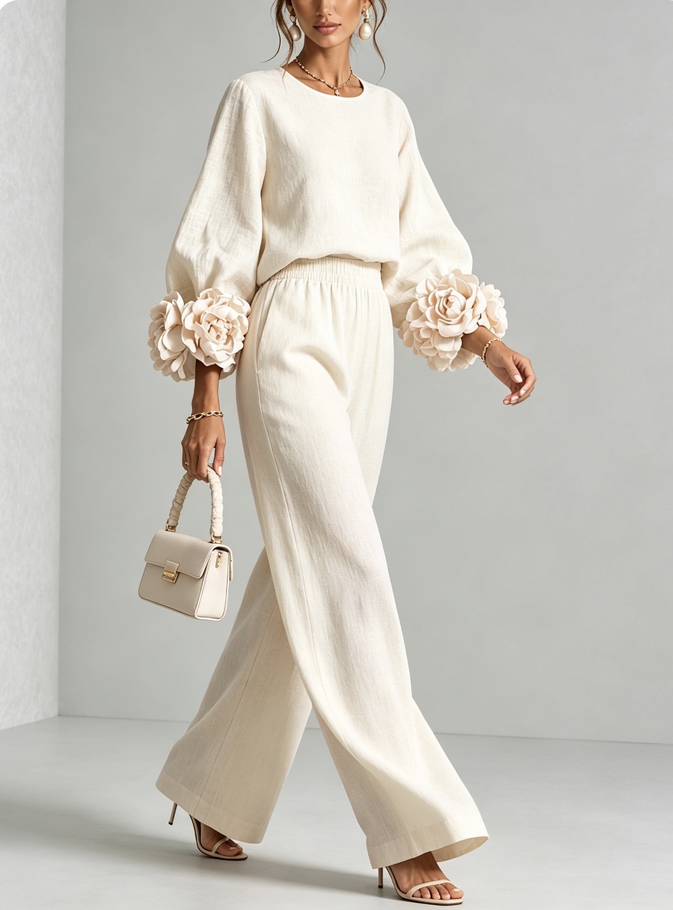 Ensemble deux pièces en lin po - Women Formal Wear Tops avis et prix