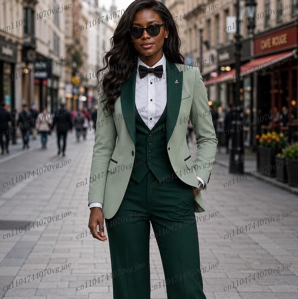 Costume de cérémonie vert ment - Blazer Set Women Formal avis et prix